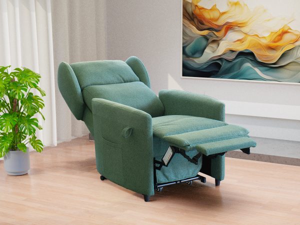 Poltrona con poggiapiedi relax anziani posizione letto gravita zero