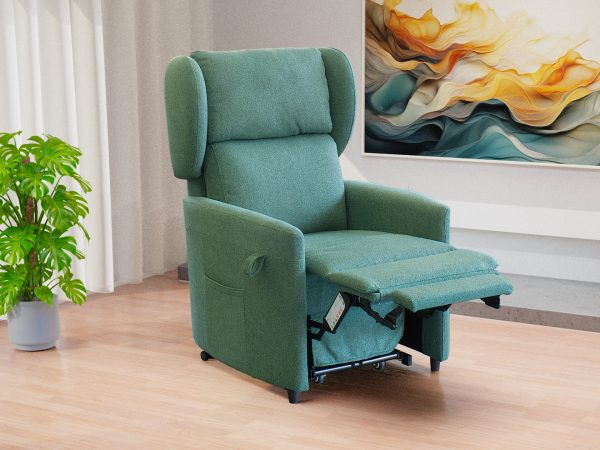 Poltrona con poggiapiedi relax per anziani posizione tv lettura