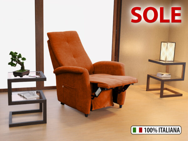 Poltrona relax economica Savoy 44 mattone