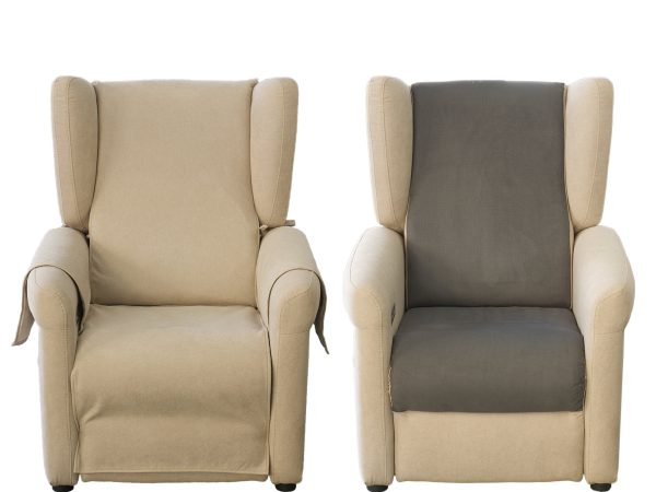 confronto poltrona relax ventilata con copertura del medesimo tessuto e senza