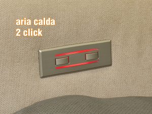 poltrona relax con ventilazione caldo al minimo led acceso 2 click
